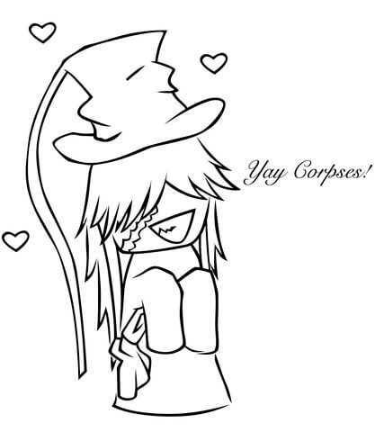 Chibi undertaker coloring page free printable coloring pages
