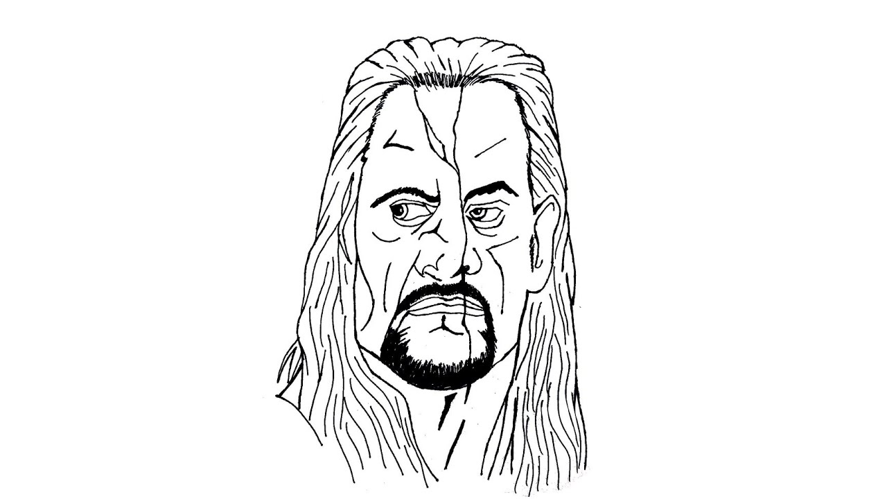How to draw undertaker drawing step by step tutorial undertaker drawing easy wwe drawings