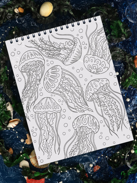 Underwater wonders adult coloring book