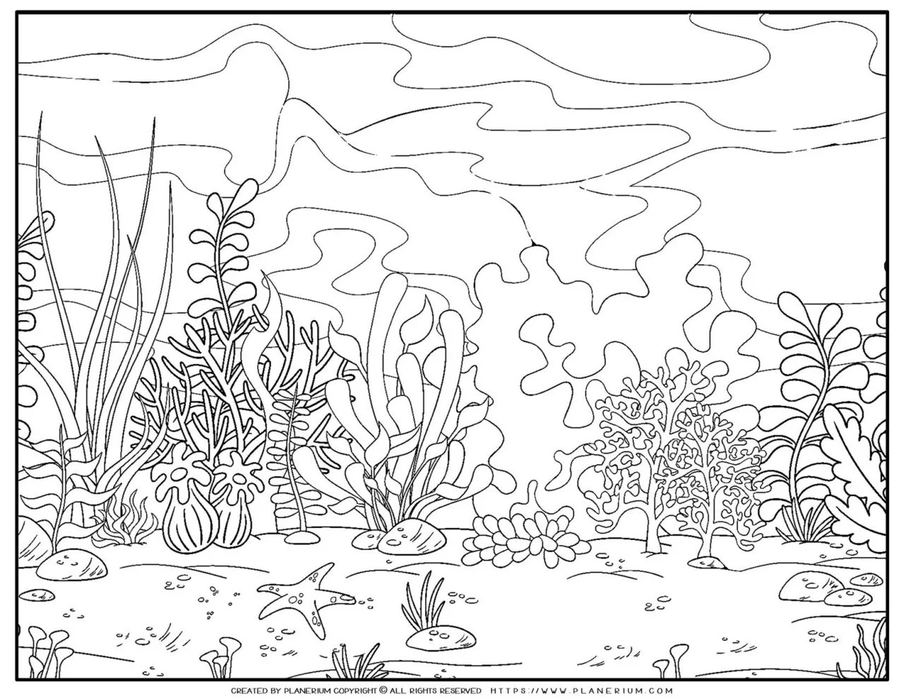 Underwater coloring page