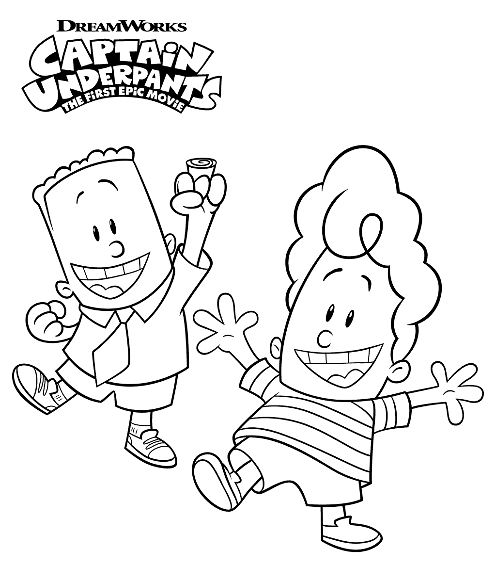 Captain underpants coloring pages