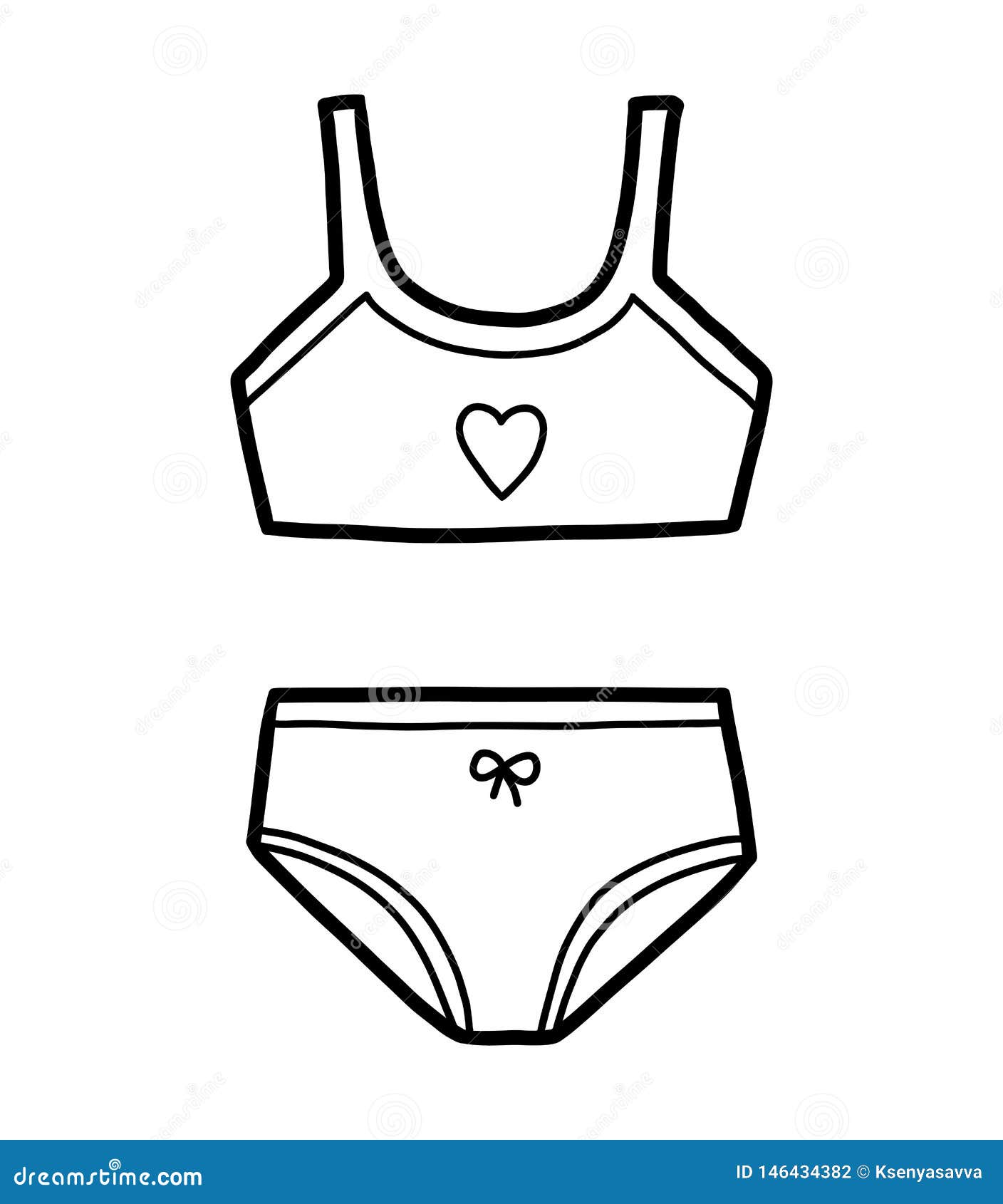 Coloring book underwear stock vector illustration of book