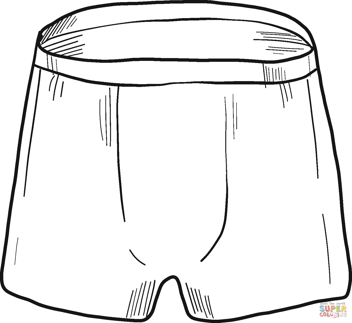 Boxer briefs coloring page free printable coloring pages
