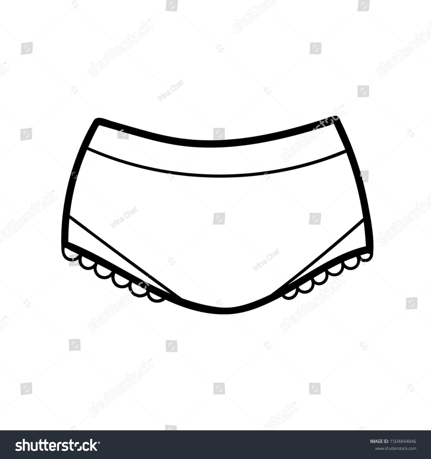 Coloring book children underwear underpants black stock vector royalty free