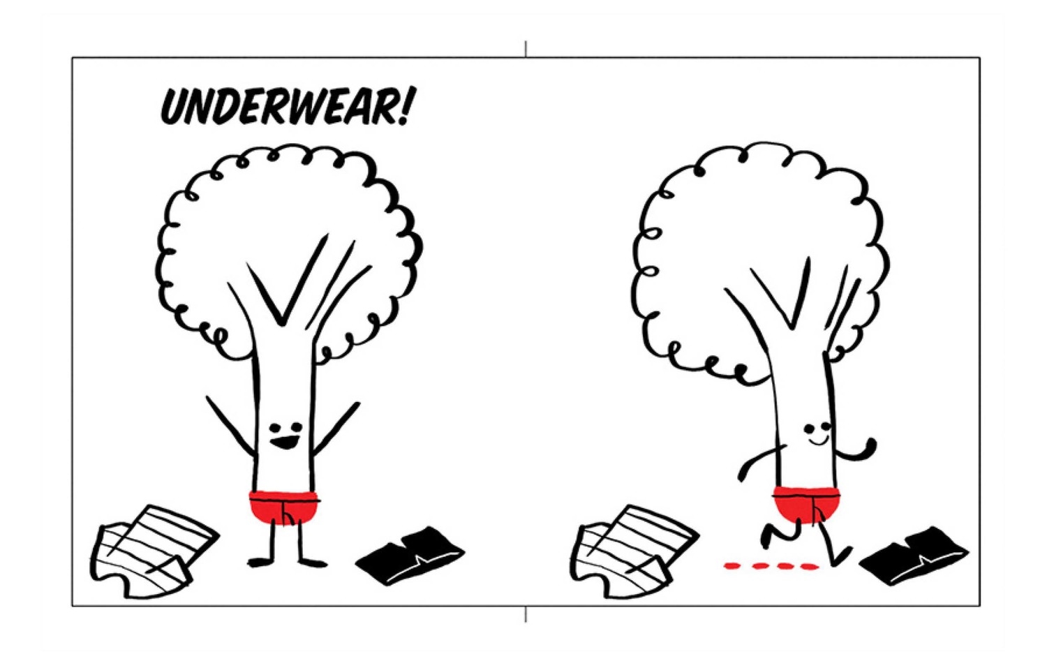 Vegetables in underwear steps out â chad w beckerman