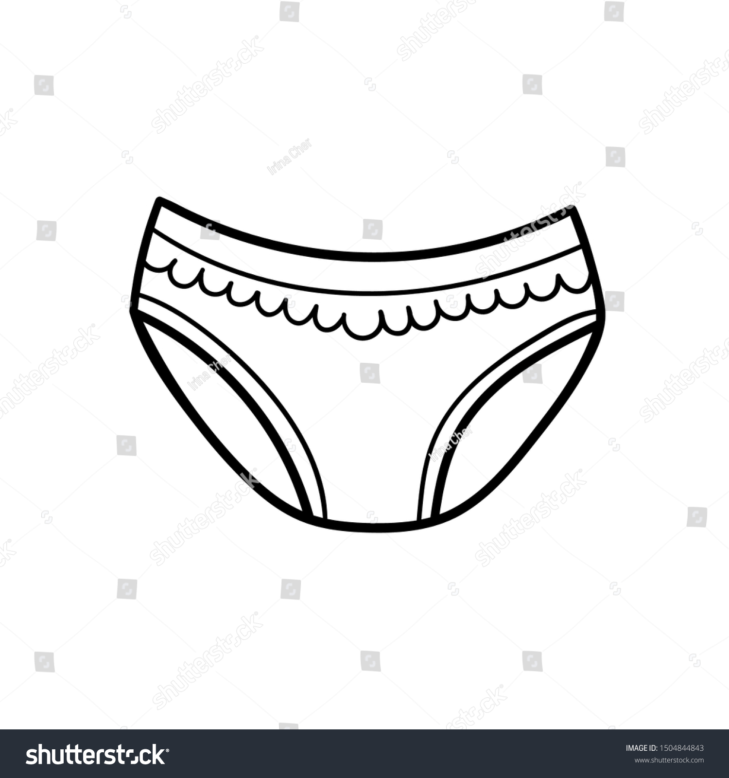 Coloring book children underwear underpants black stock vector royalty free