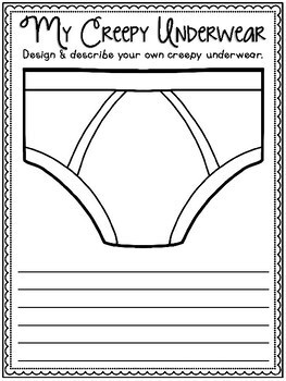 Creepy pair of underwear activities by joyful learning