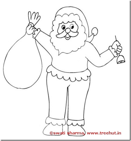 Santa claus colorg pages