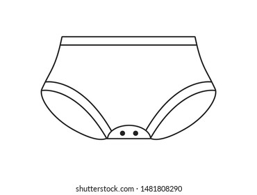 Coloring book children underwear underpants black stock vector royalty free
