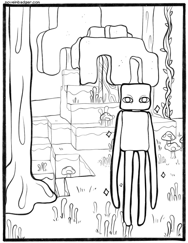 Underworld forest coloring page