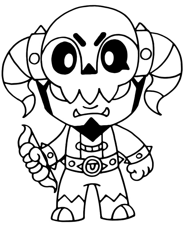 Printable brawl stars coloring page underwold bo