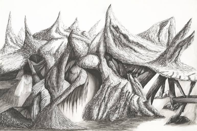 Entrance to the underworld drawing by mike thompson saatchi art