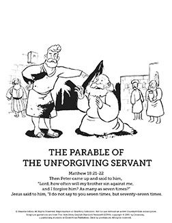 The unforgiving servant is a powerful parable of jesus in this sharefaithkids sundayâ sunday school coloring pages preschool bible lessons bible study for kids