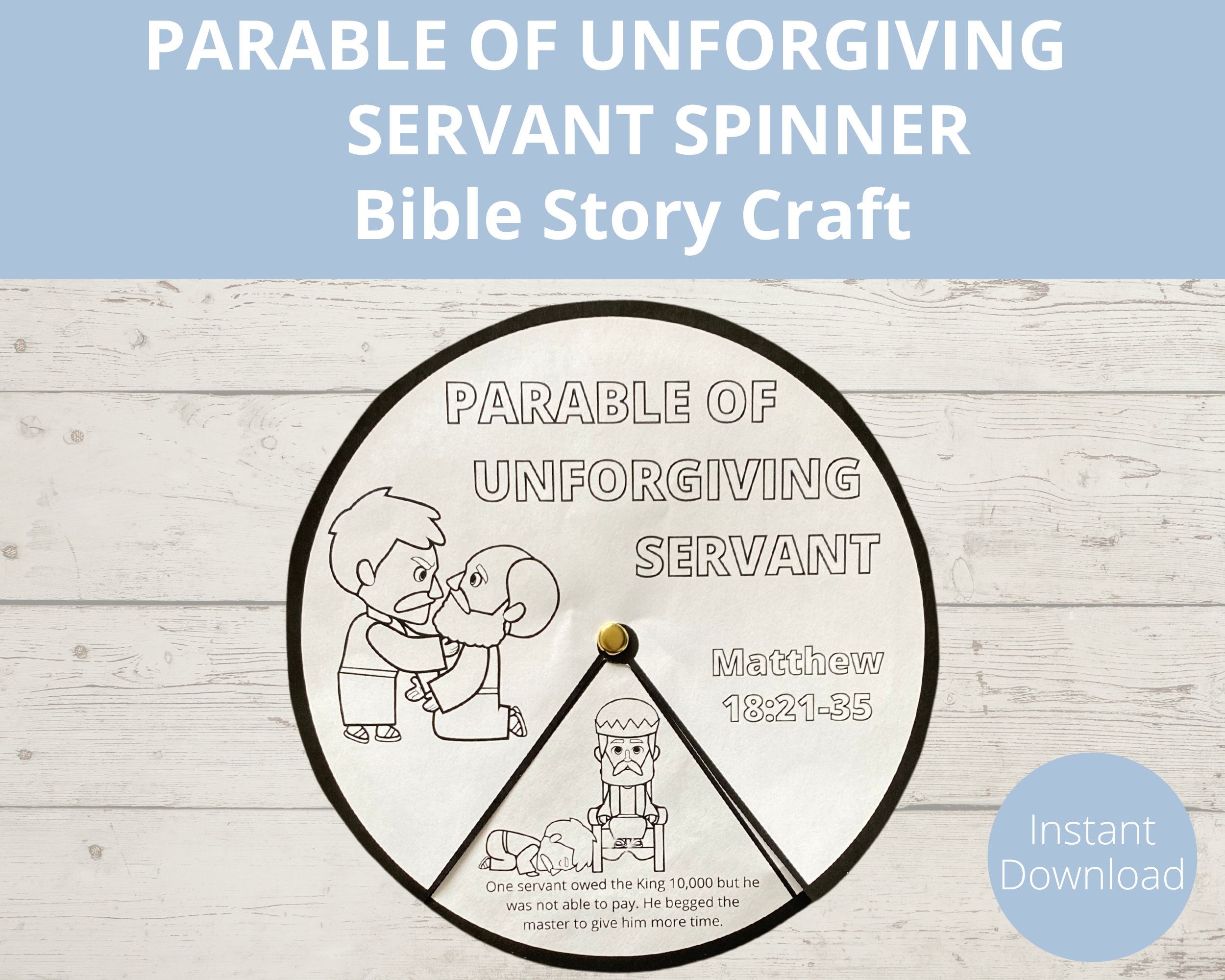 Parable of unforgiving servant sunday school activities kids bible craft matthew bible story printable homeschool bible worksheets