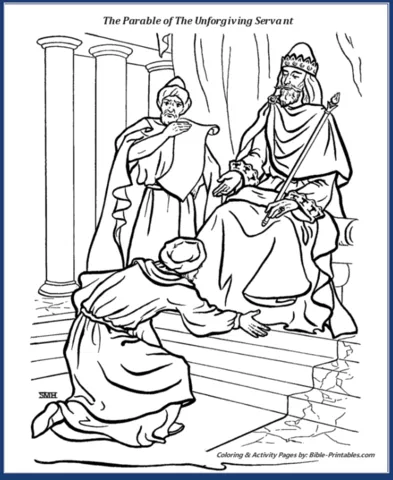 Parable of the unmerciful unforgiving servant bible parable lessons for kids