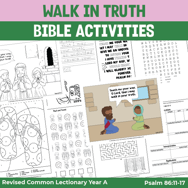 Walk in truth activity pages
