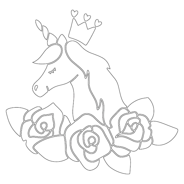 Premium vector unicorn d svg