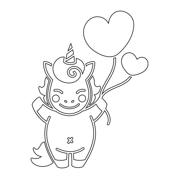 Premium vector unicorn d svg
