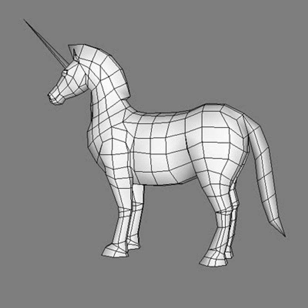 Unicorn horse d model