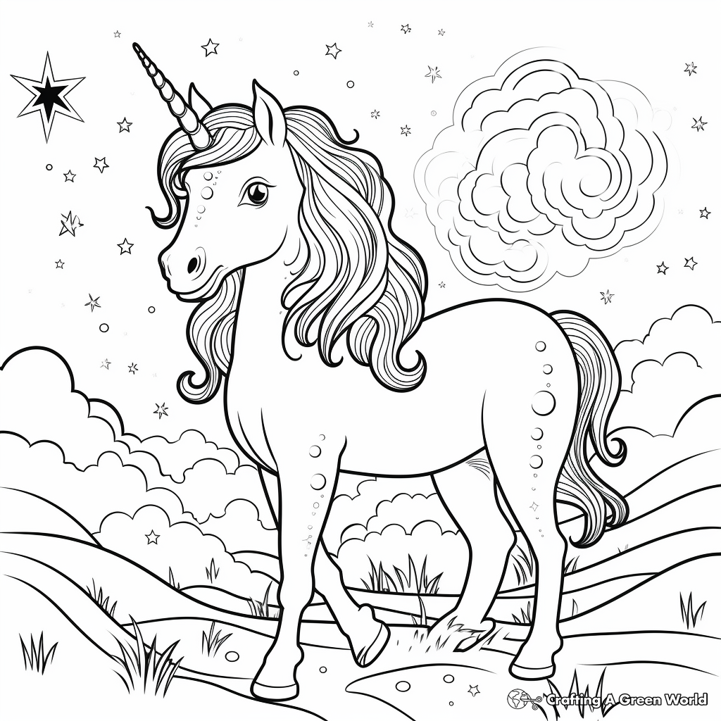 Unicorn birthday coloring pages