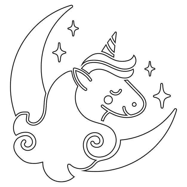 Premium vector unicorn d svg