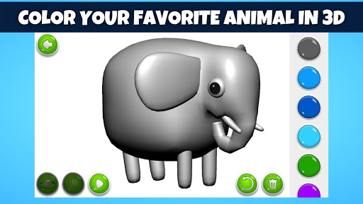 Kids d animal coloring pages game for android