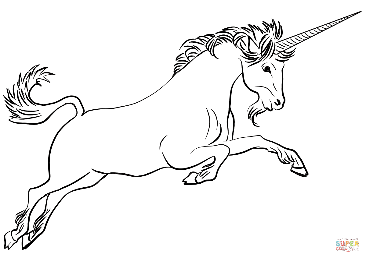 Unicorn coloring page free printable coloring pages