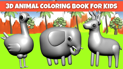 Kids d animal coloring pages game for android