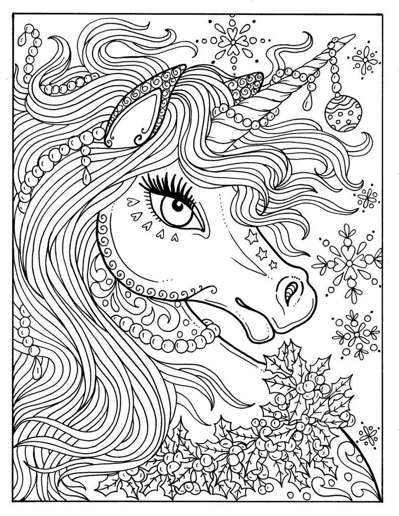 Great photo of unicorn coloring pages for adults