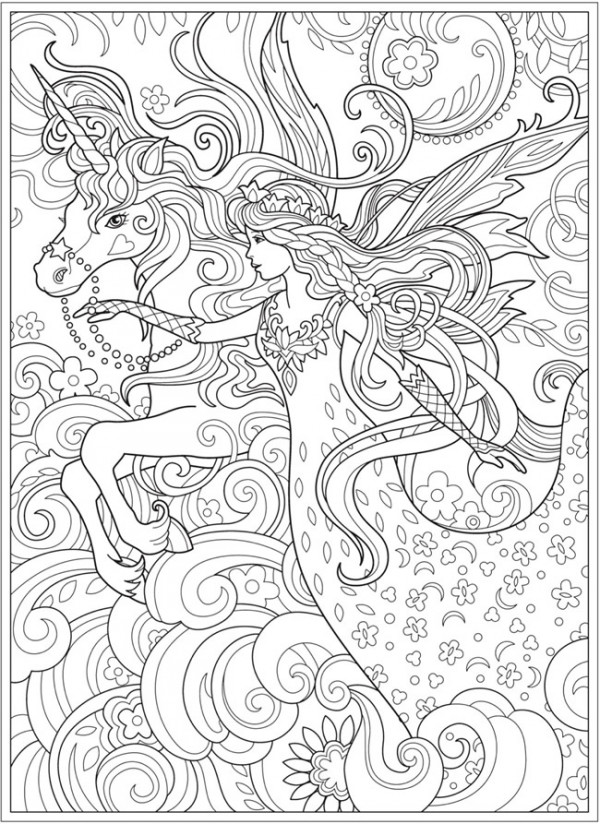 Magical fairy coloring pages â