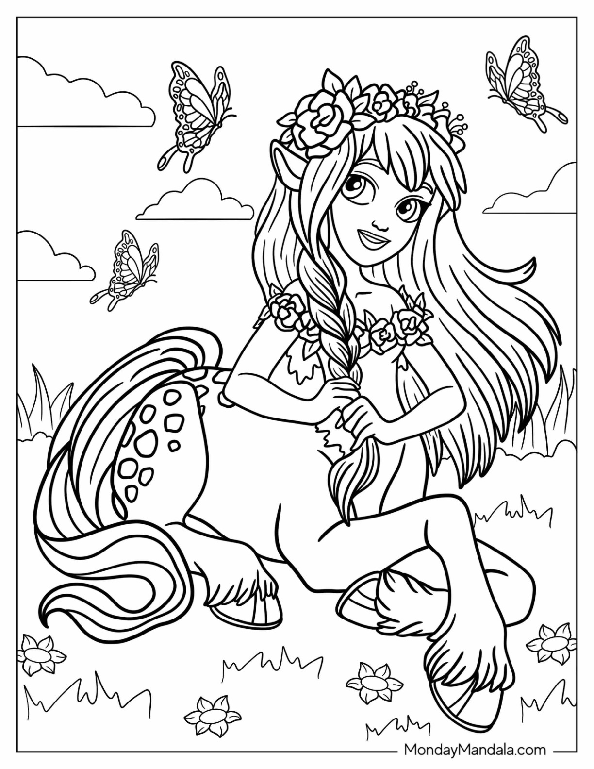Fairy coloring pages free pdf printables