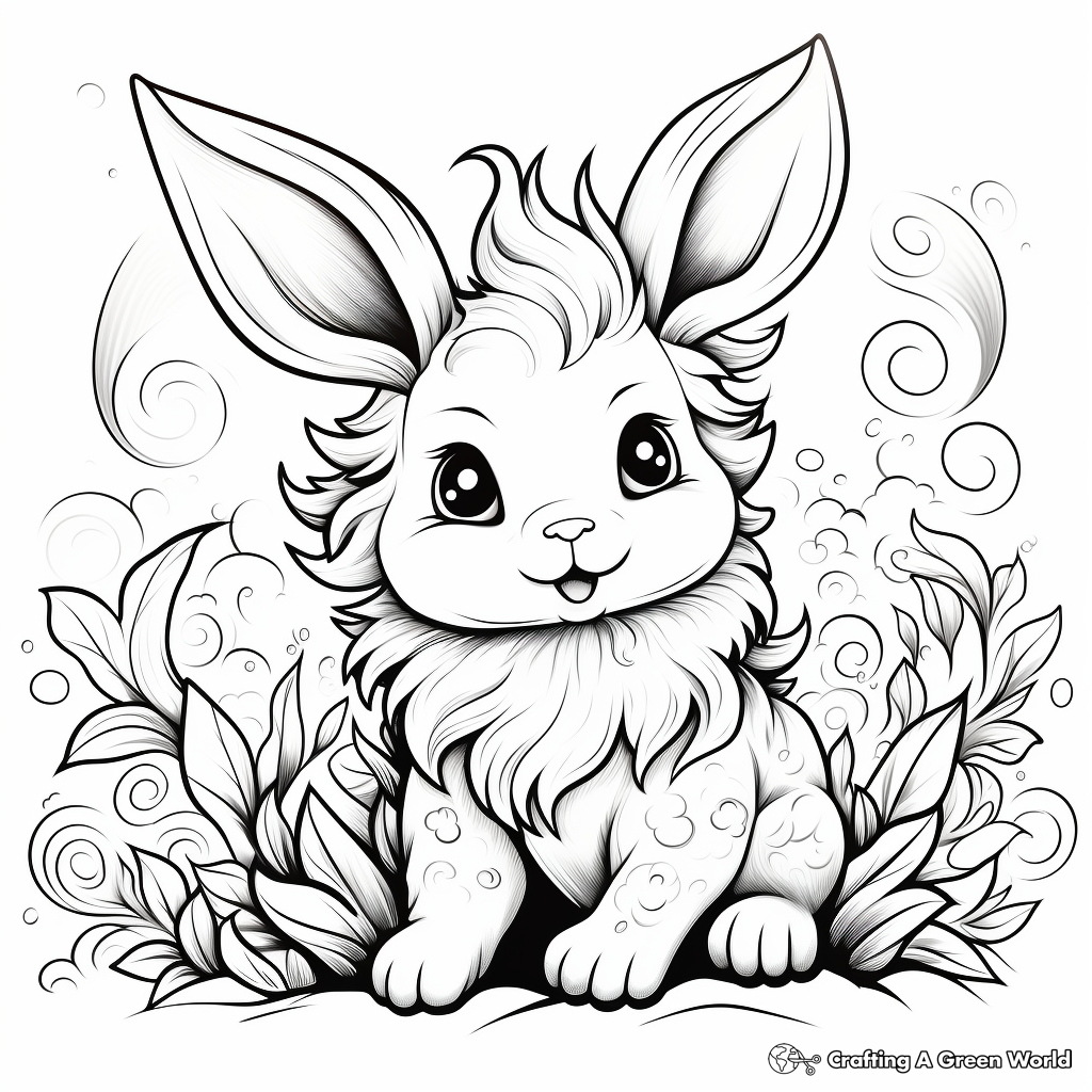 Bunny unicorn coloring pages