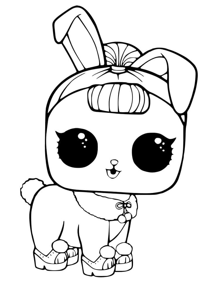 Crystal bunny lol pets coloring page