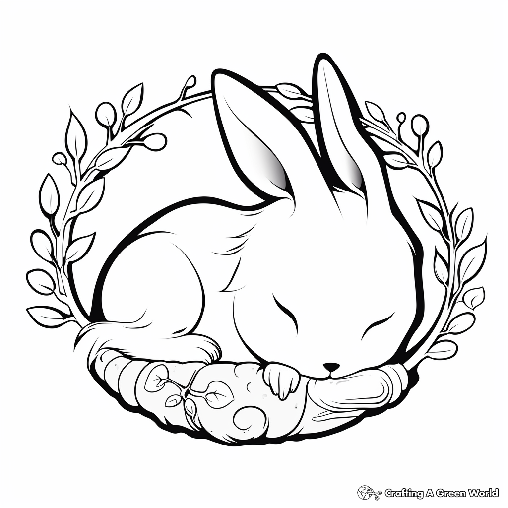 Bunny unicorn coloring pages