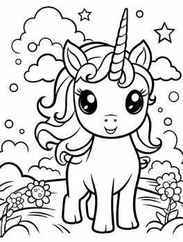 Cute unicorn coloring pages printable unicorn coloring pages by study bunny