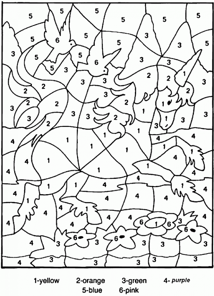 Unicorn coloring page worksheets