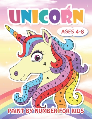 Paint by number unicorn for kids ages