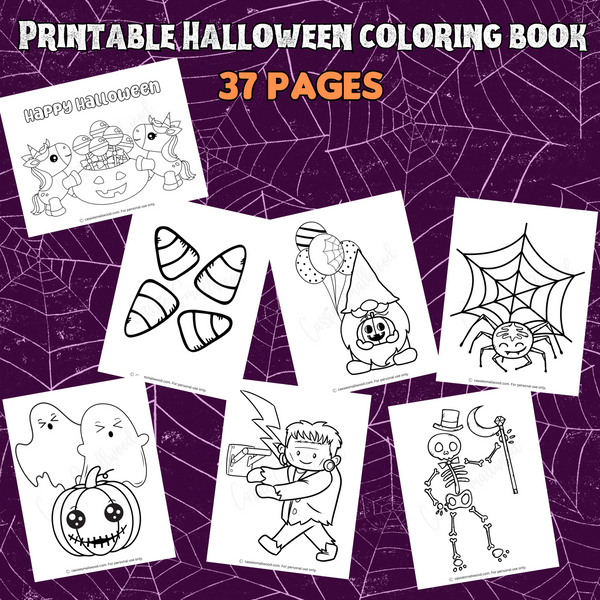 Printable halloween coloring book pages â cassie smallwood