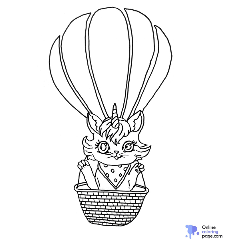 Unicorn cat coloring pages new