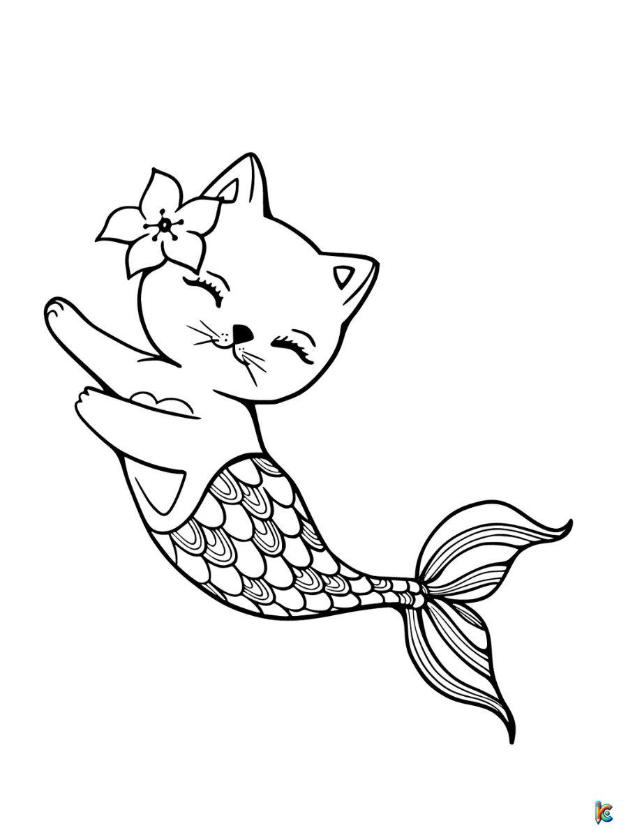 Mermaid coloring pages â
