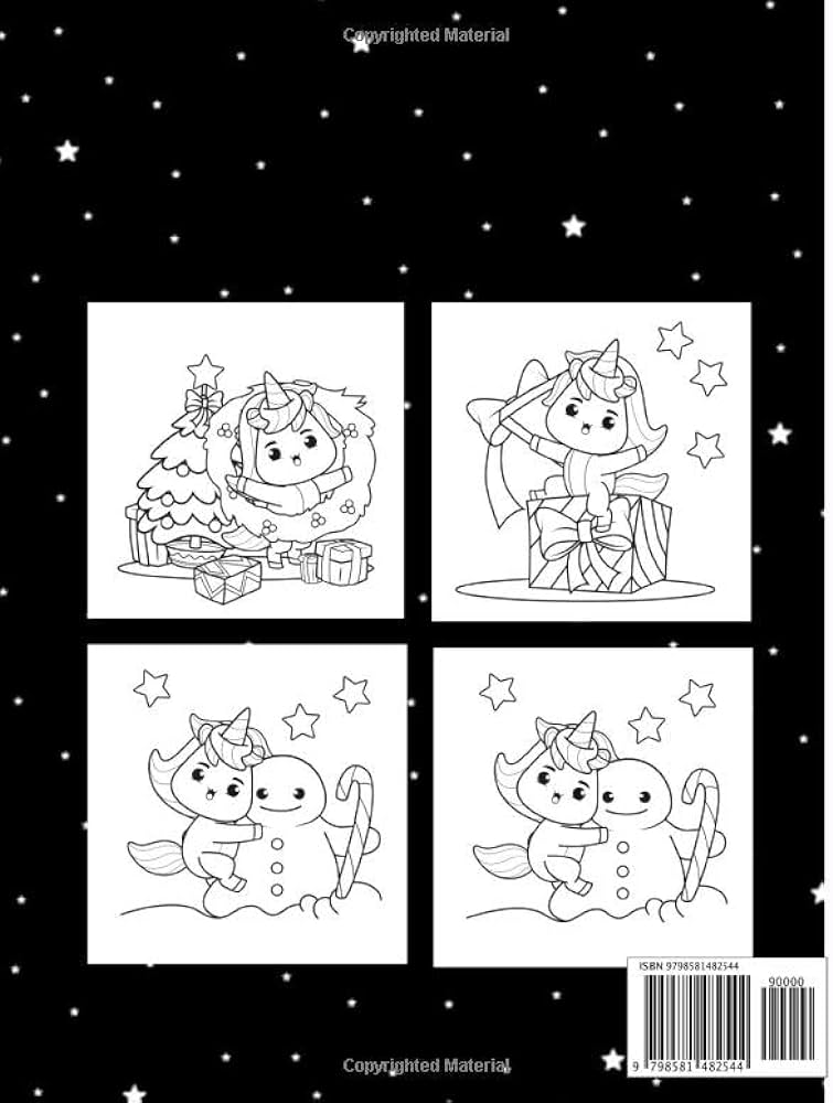 Unicorn chrostmas coloring book for kids the best christmas stocking stuffers gift idea for girls ages