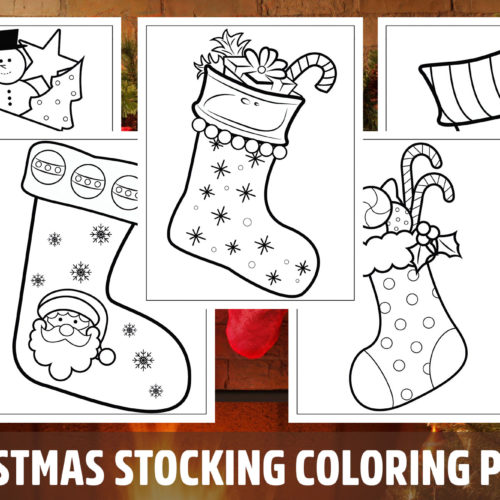 Christmas stocking coloring pages for kids girls boys teens birthday school activity made by teachers