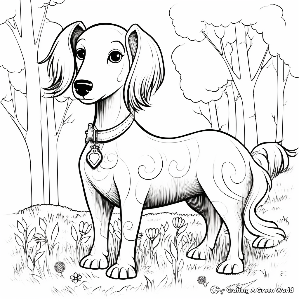 Unicorn dog coloring pages