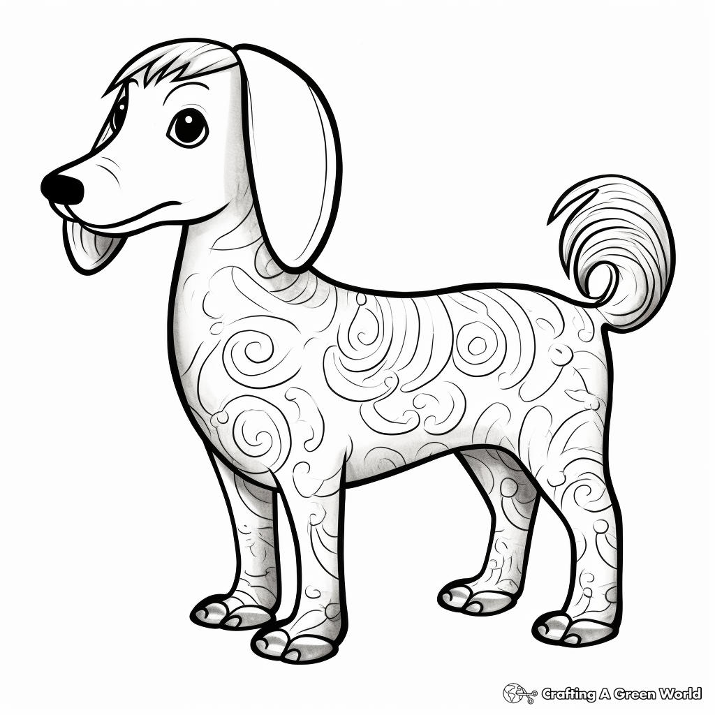 Unicorn dog coloring pages
