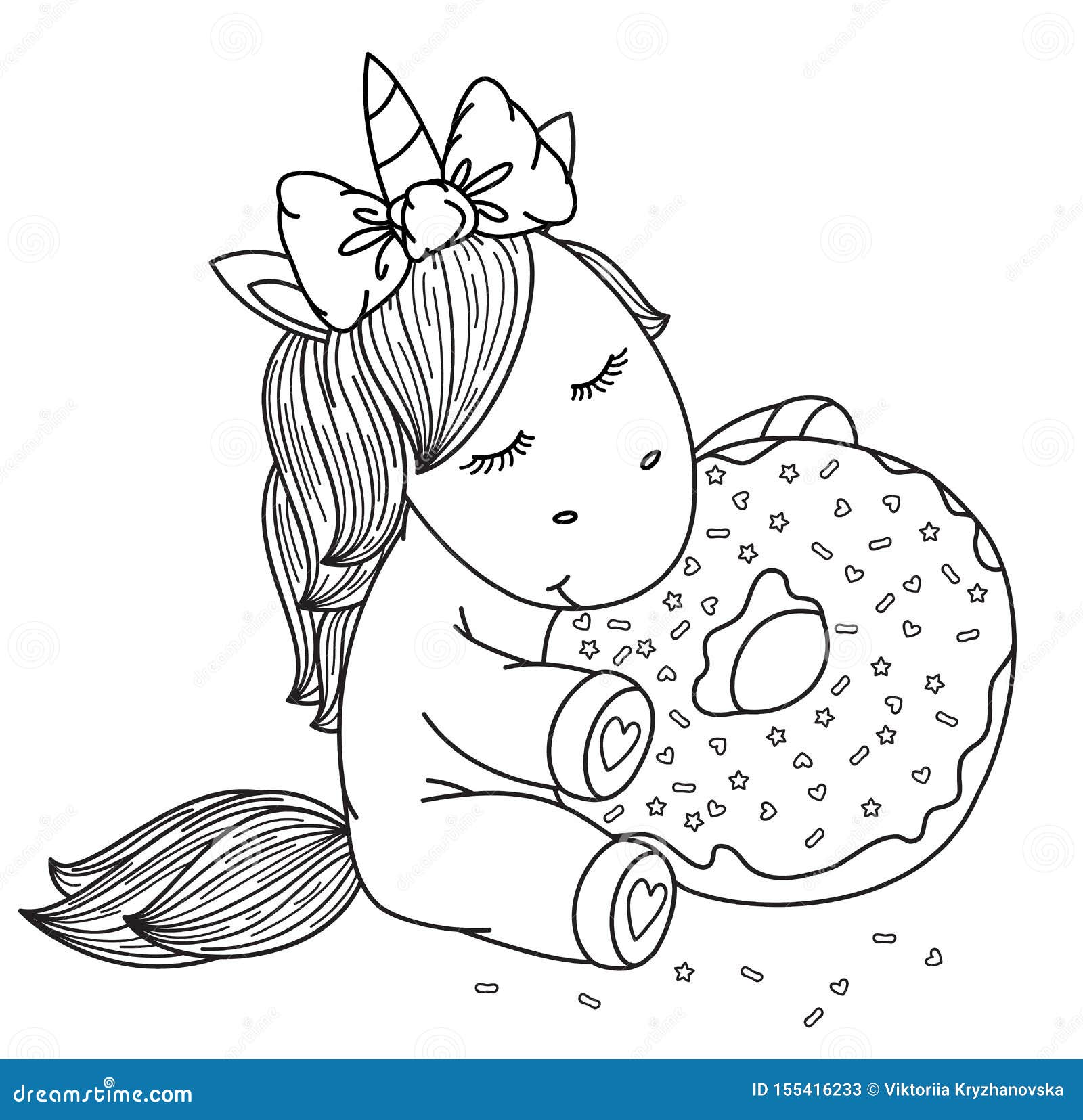 Donut coloring unicorn stock illustrations â donut coloring unicorn stock illustrations vectors clipart