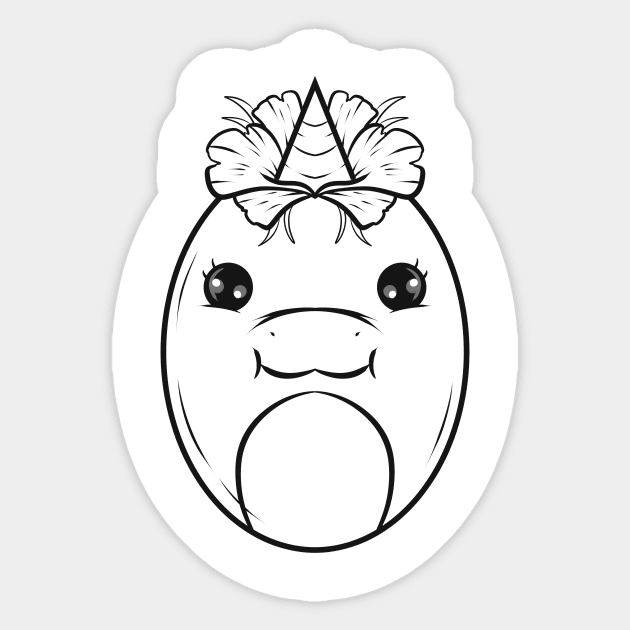 Unicorn easter egg as color in easter