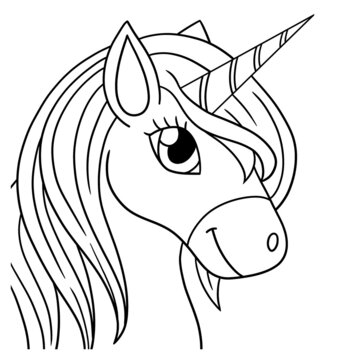 Unicorn head outline images â browse photos vectors and video
