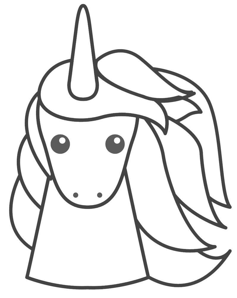 Unicorn line drawing