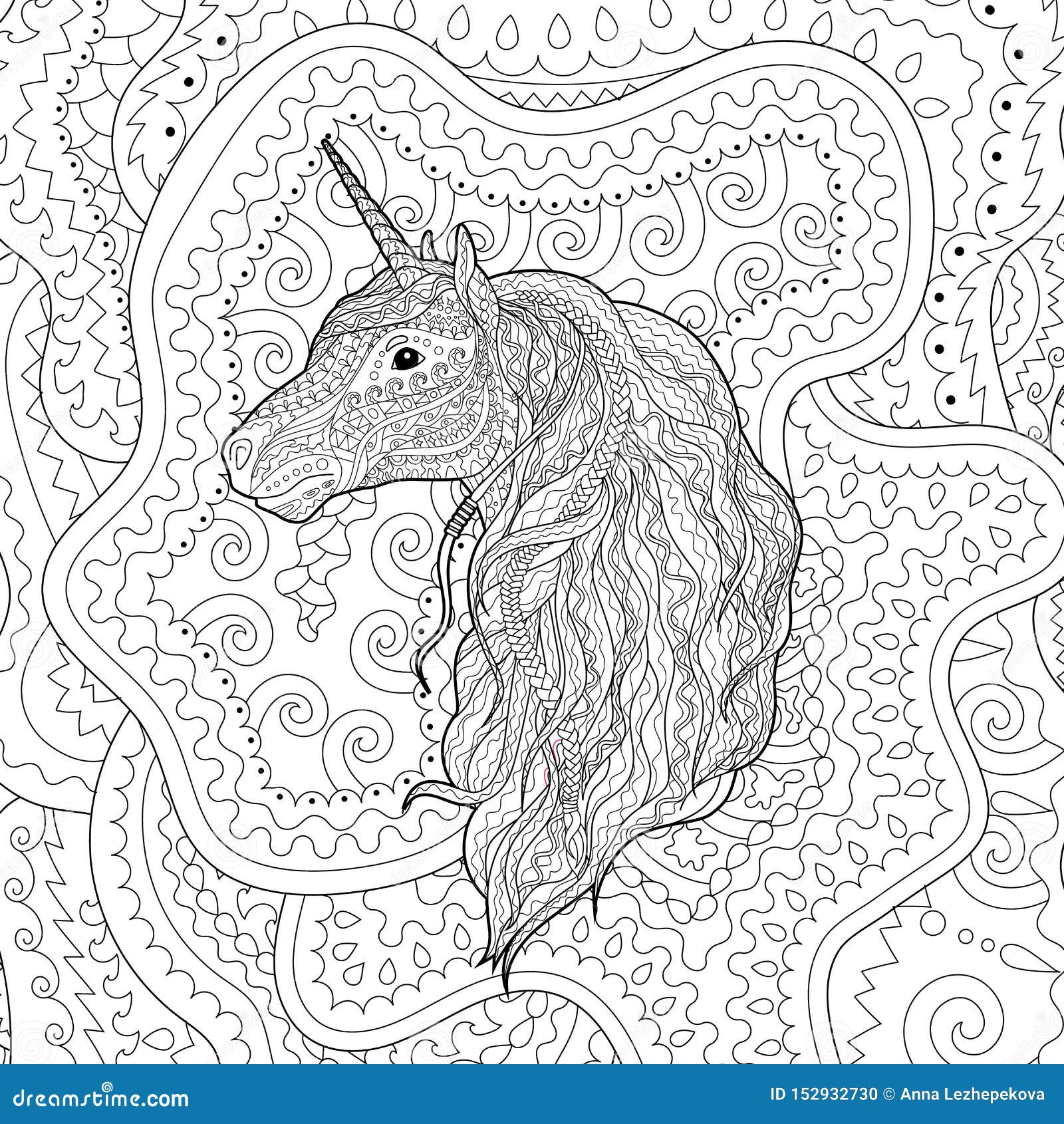 Colouring page unicorn stock illustrations â colouring page unicorn stock illustrations vectors clipart
