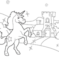 Unicorn fairy coloring pages